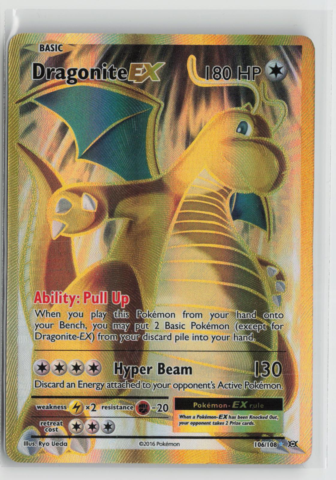 Dragonite EX 106/108 Ultra Rare Evolutions Pokemon LP