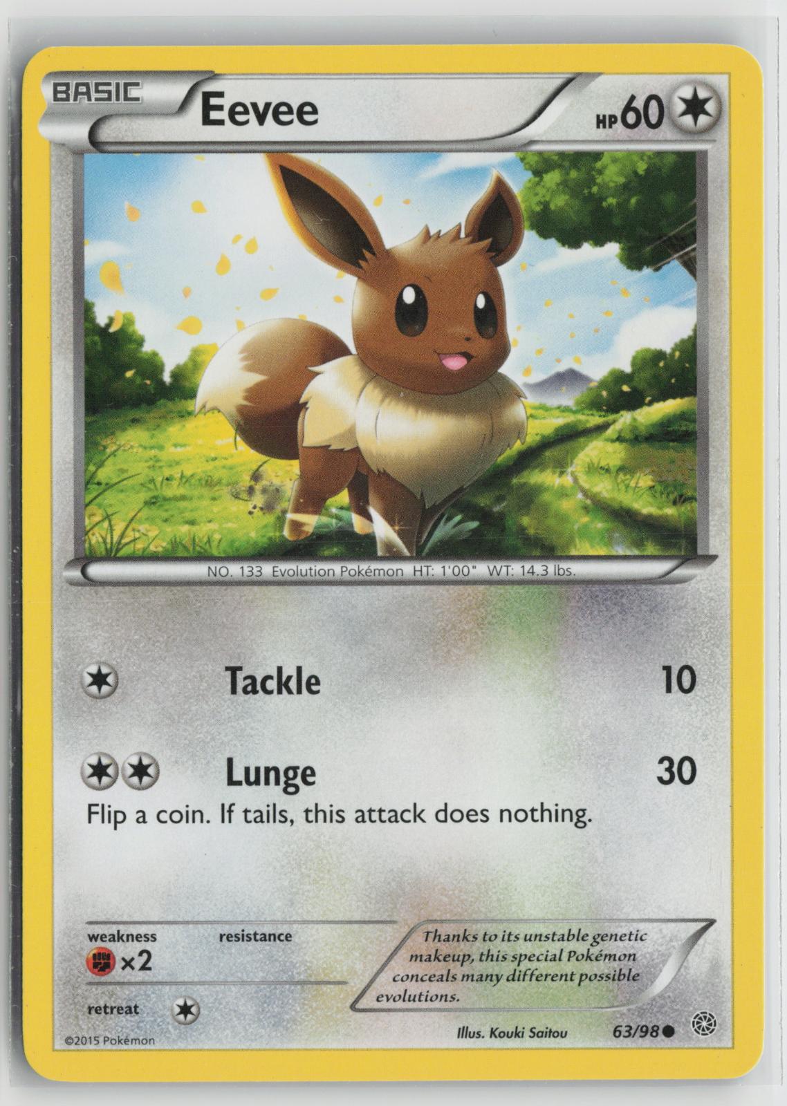 Eevee 63/98 Ancient Origins NM C Pokemon
