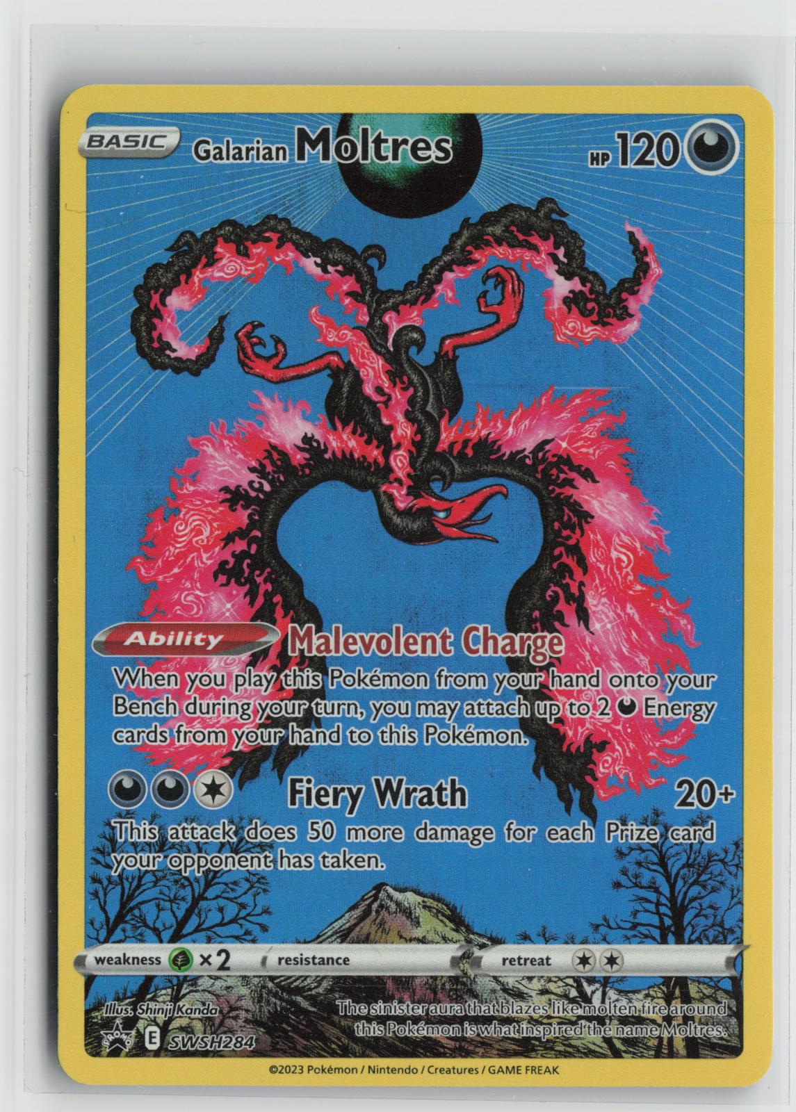 Galarian Moltres SWSH284 Holo Promo Sword & Shield Promo Pokemon NM