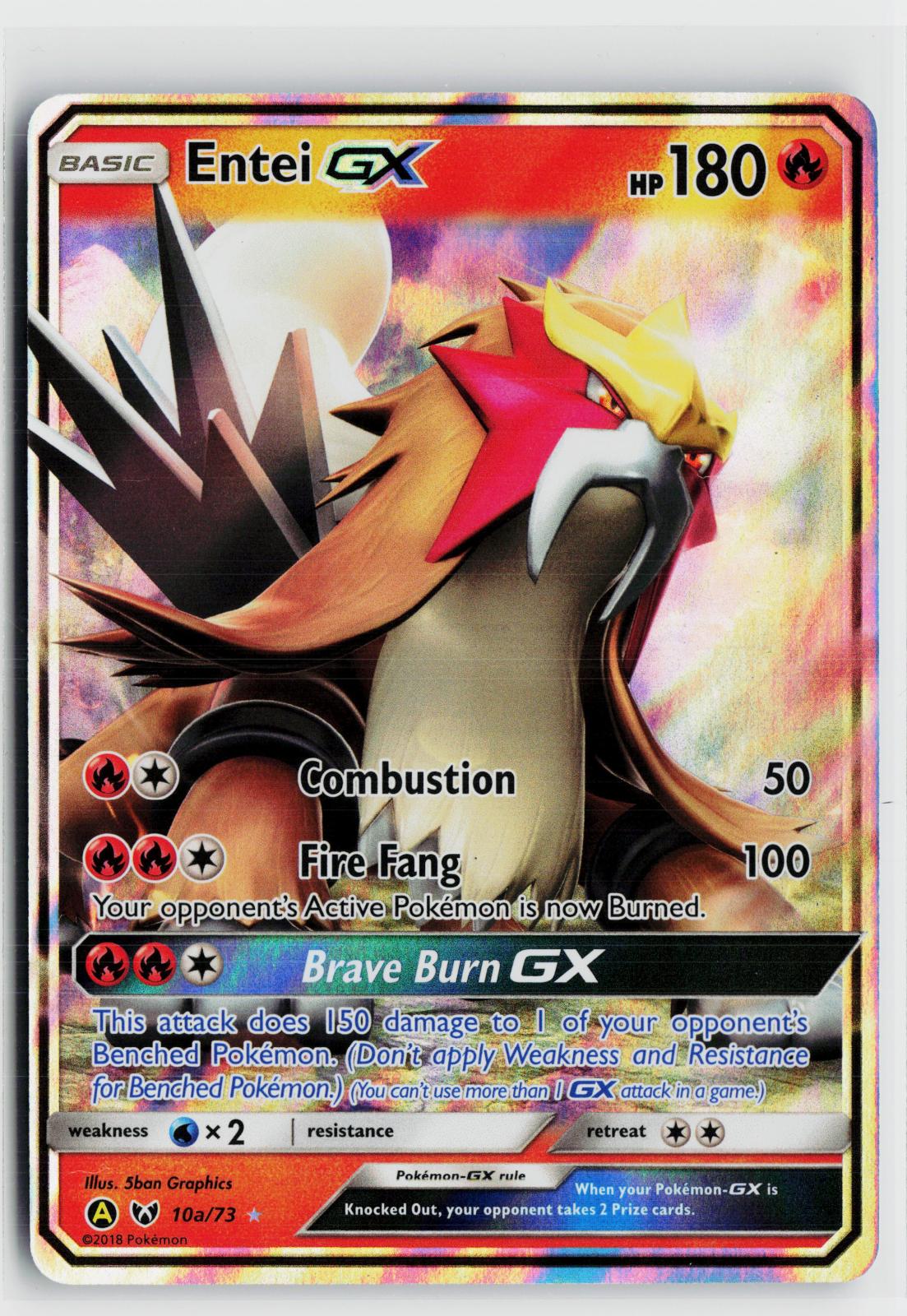 Entei GX 10A/073 Alternate Art Promos NM Holo P Pokemon