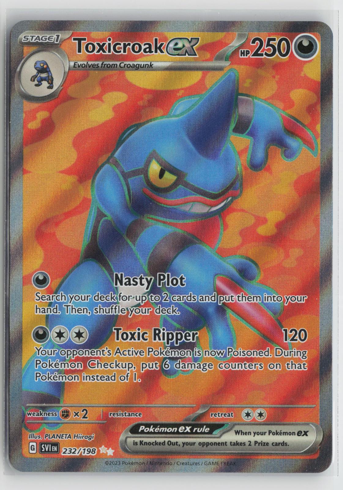 Toxicroak ex 232/198 Ultra Rare Scarlet & Violet Pokemon Holo NM