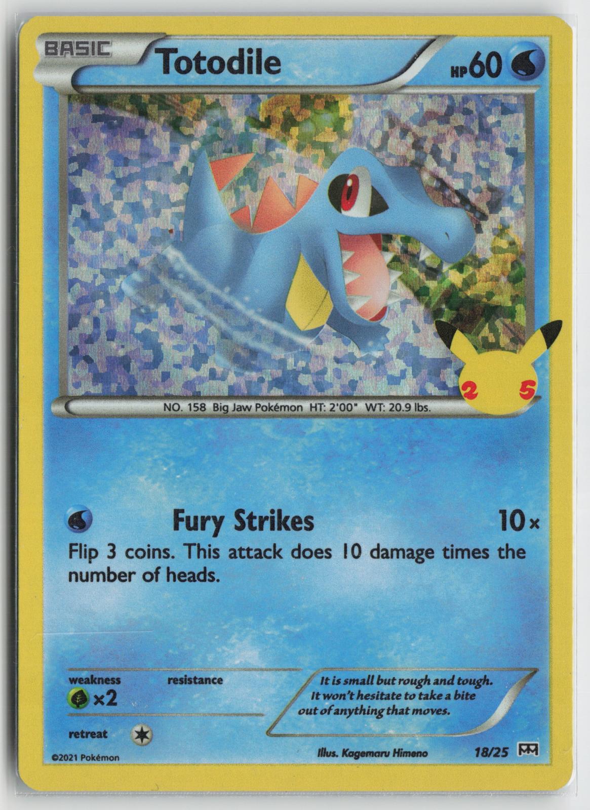 Totodile 018/025 Promo McDonald's 25th Anniversary Promos Pokemon NM