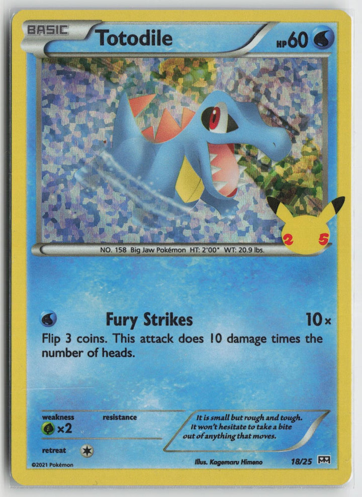 Totodile 018/025 Promo McDonald's 25th Anniversary Promos Pokemon NM0