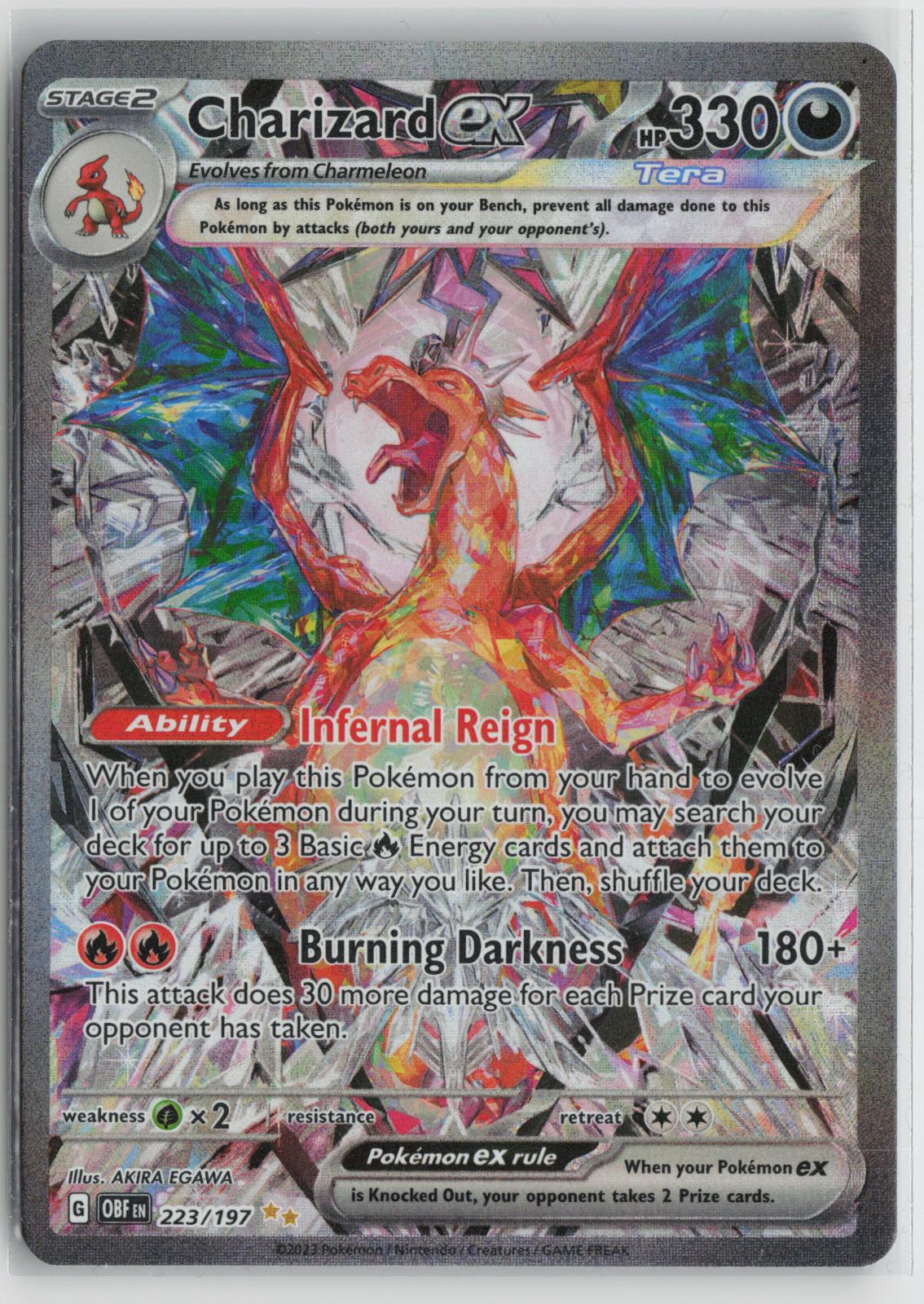 Charizard ex 223/197 Special Illustration Rare Obsidian Flames Pokemon NM