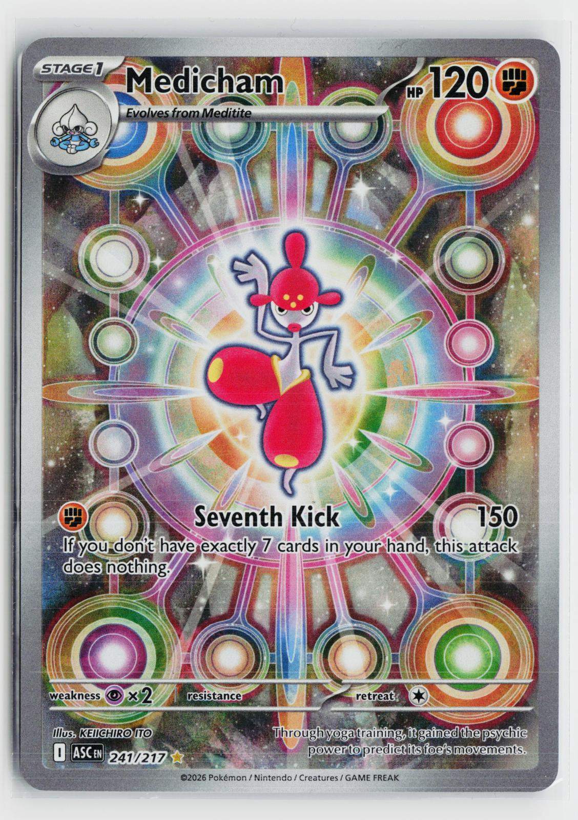 Medicham 241/217 Ascended Heroes NM IR Holo Pokemon
