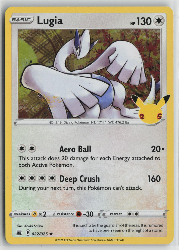Lugia 022/025 Rare Celebrations Pokemon NM0