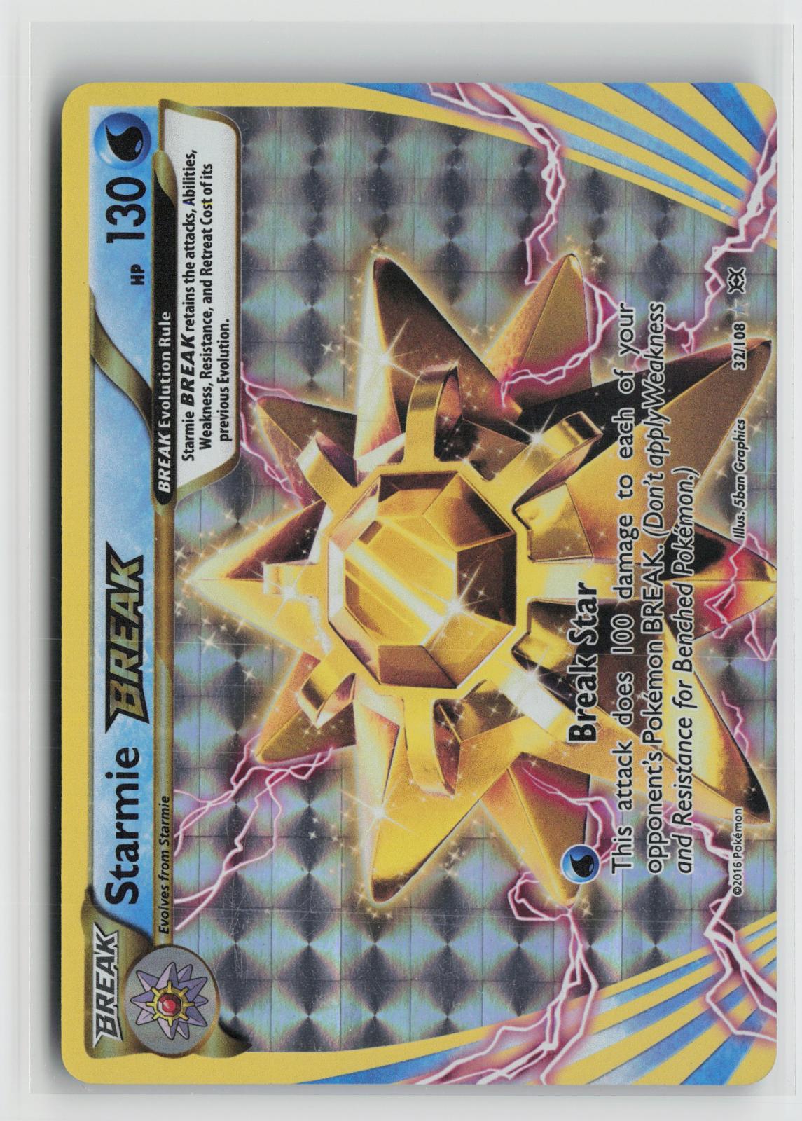 Starmie BREAK 32/108 Evolutions LP BREAK Rare Holo Pokemon