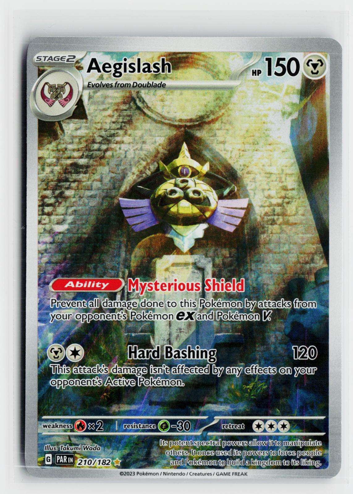Aegislash 210/182 Paradox Rift NM IR Holo Pokemon