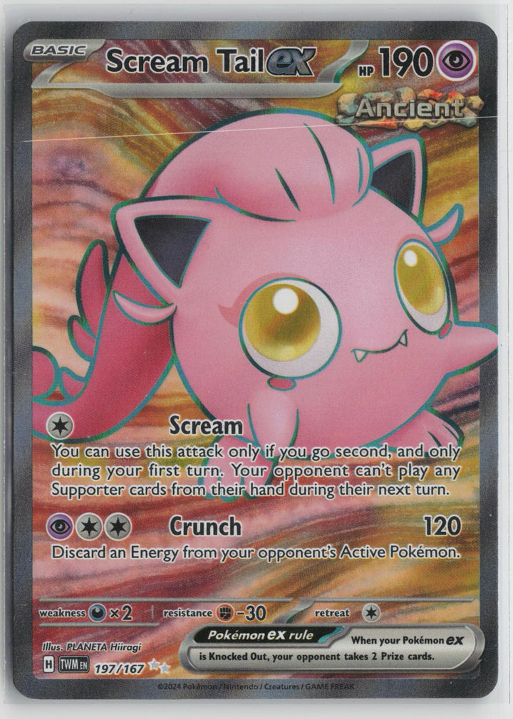 Scream Tail ex 197/167 Ultra Rare Twilight Masquerade Pokemon Holo NM0