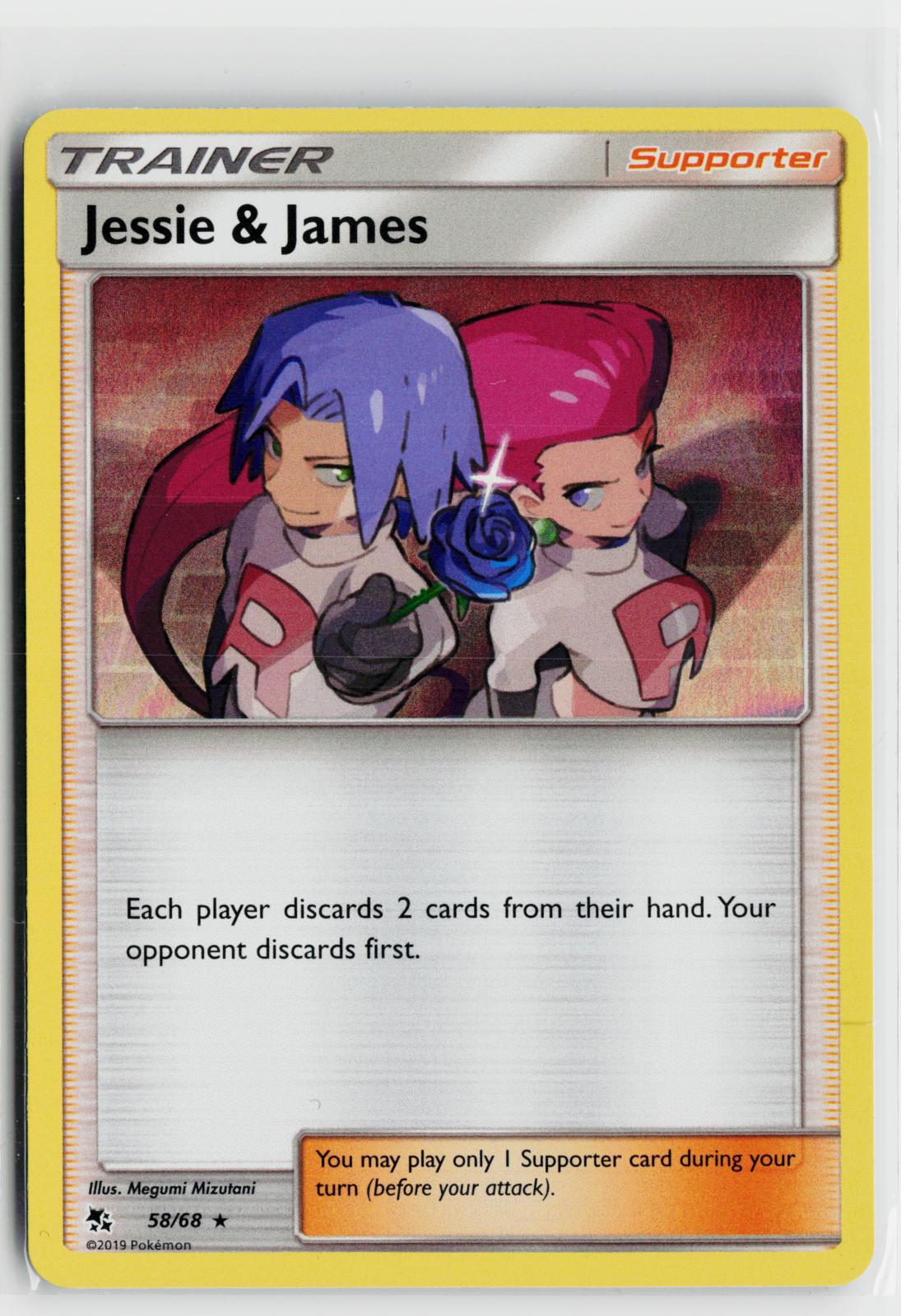 Jessie & James 58/68 Hidden Fates NM Holo R Pokemon