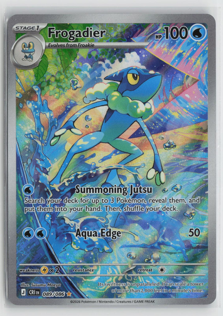 Frogadier 089/086 Holo Illustration Rare Chaos Rising Pokemon NM0