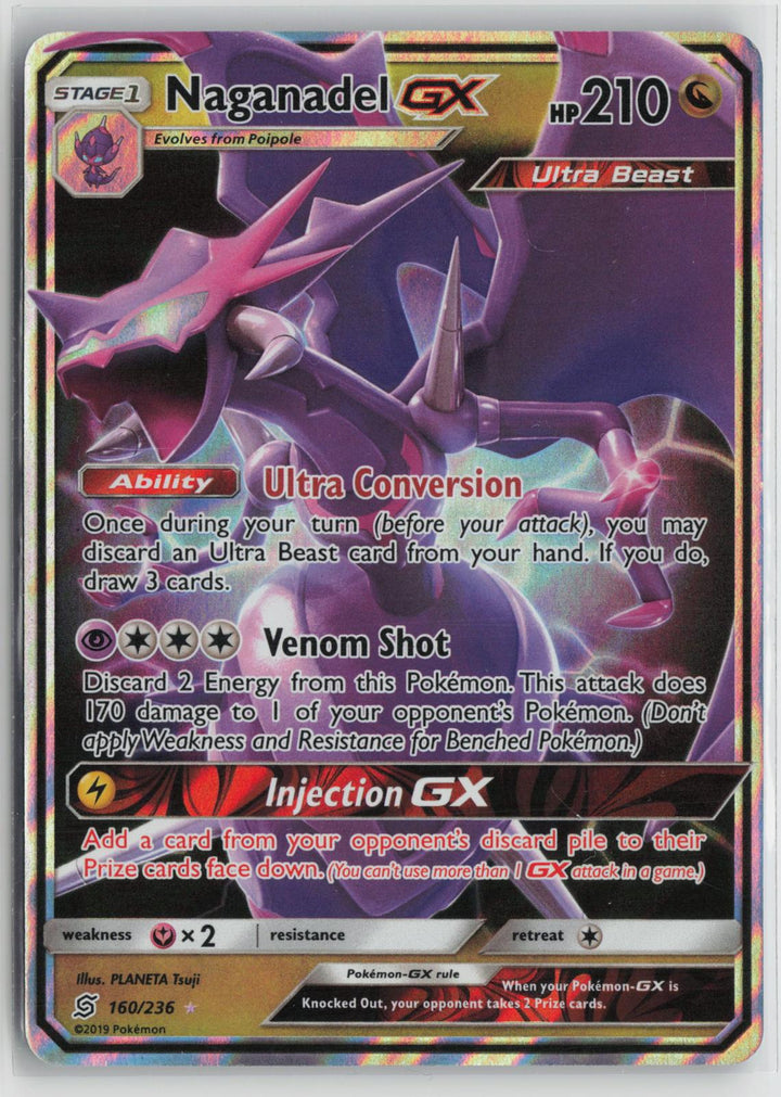 Naganadel GX 160/236 Unified Minds NM Holo GX Rare Pokemon0