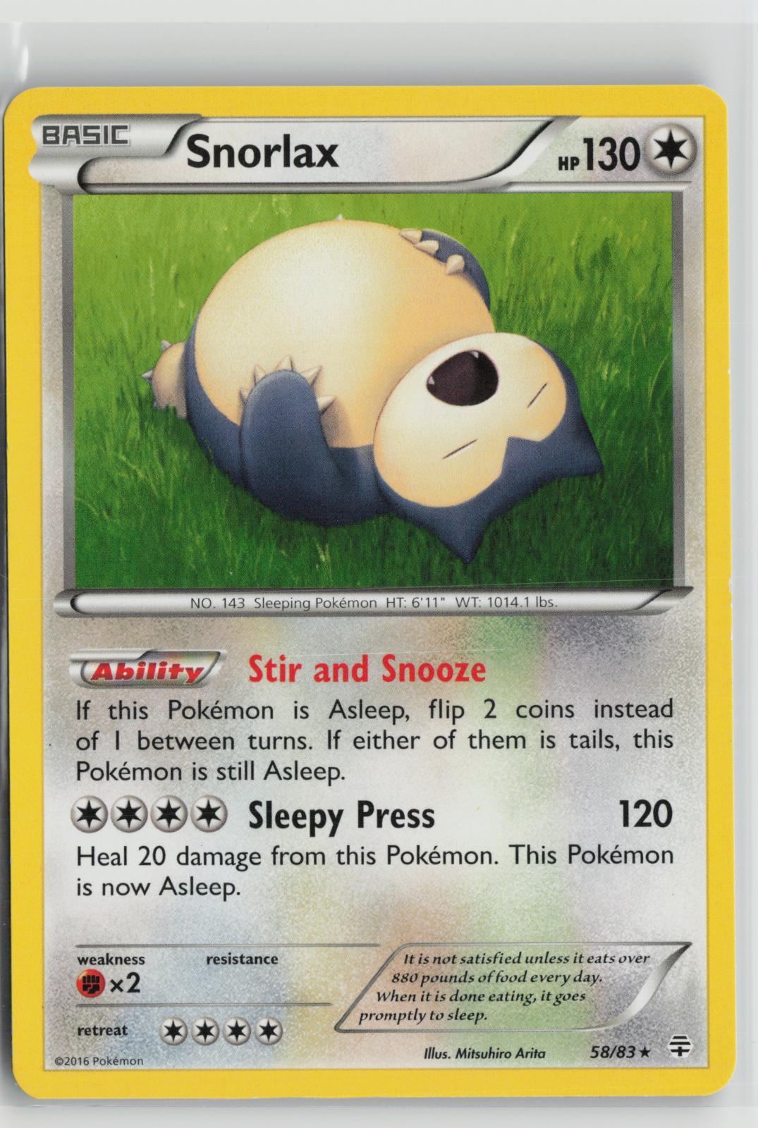 Snorlax 58/83 Rare Generations Pokemon NM