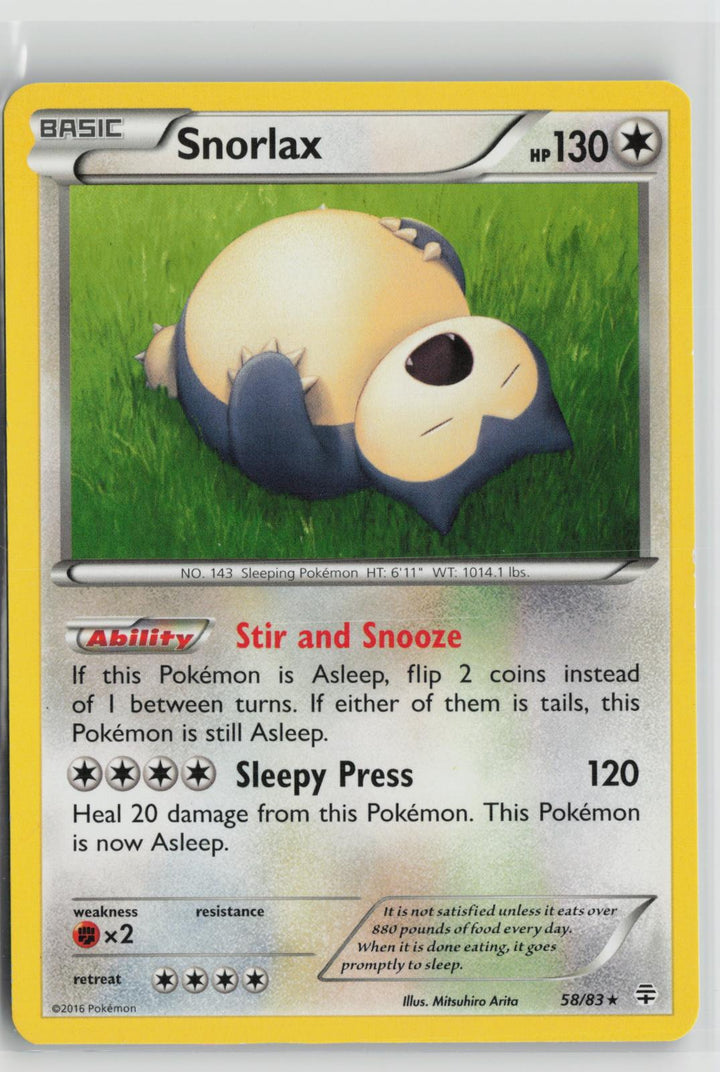 Snorlax 58/83 Rare Generations Pokemon NM0