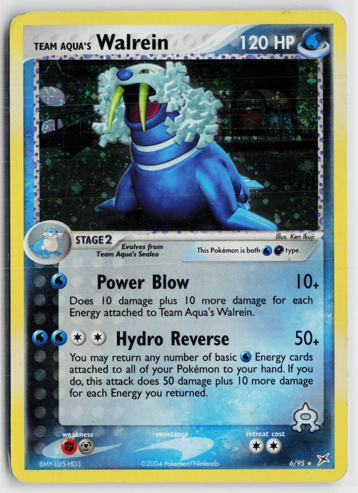 Team Aqua's Walrein 6/95 Team Magma vs Team Aqua NM Holo R Pokemon