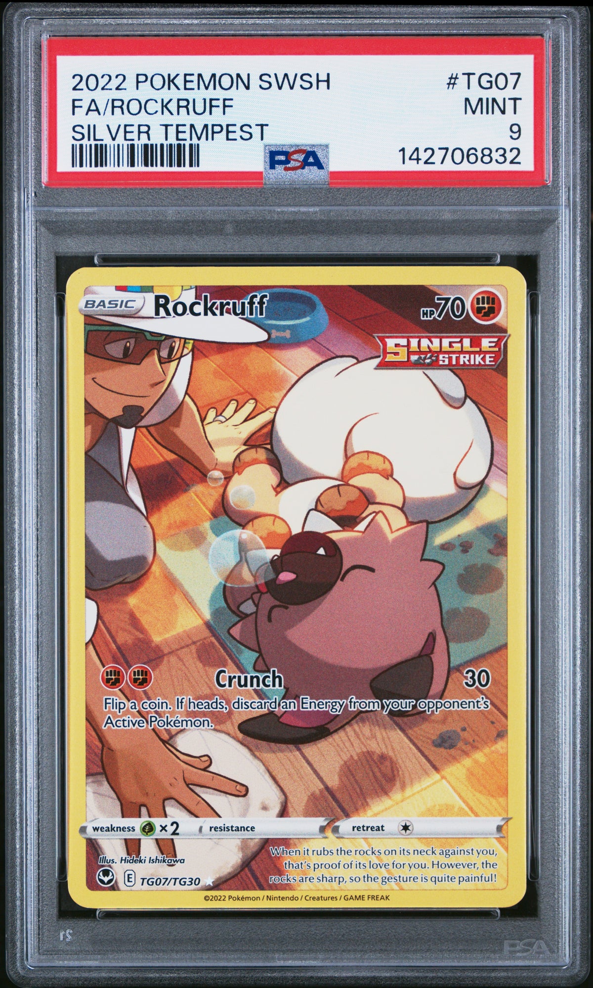 Rockruff TG07/TG30 Silver Tempest Pokemon PSA 9
