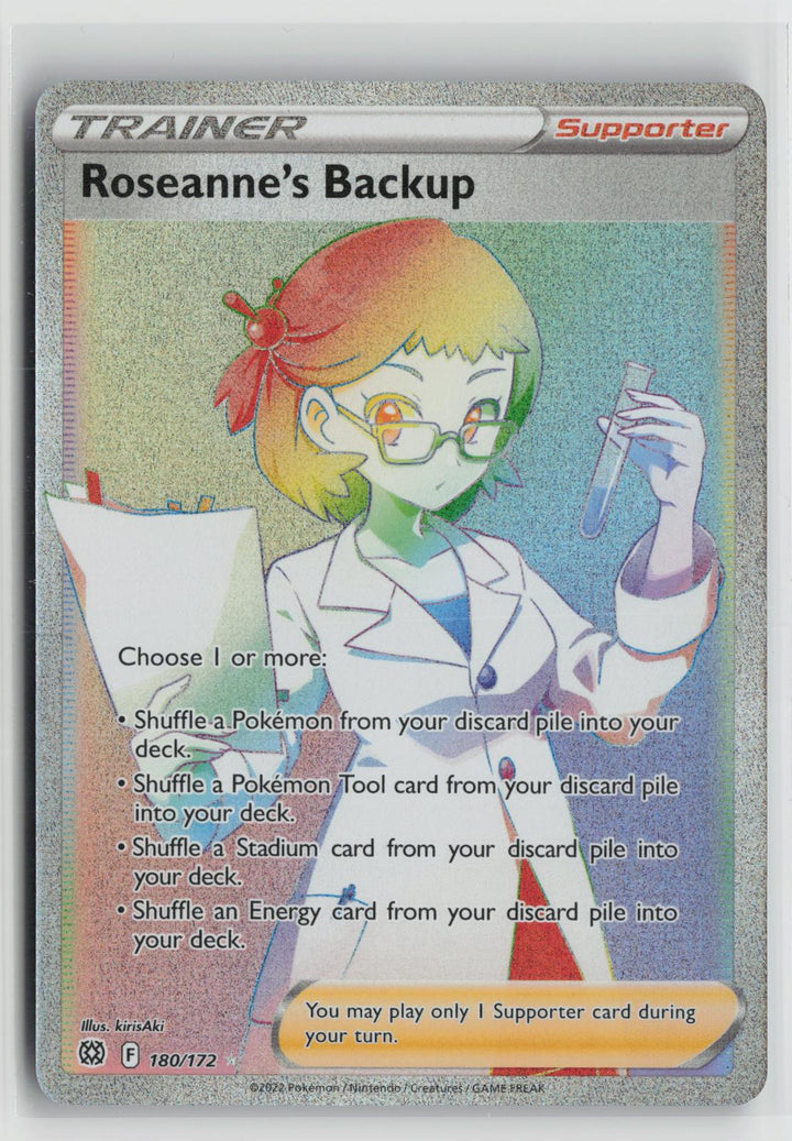 Roseanne's Backup 180/172 Rainbow Rare Brilliant Stars Pokemon Holo NM0