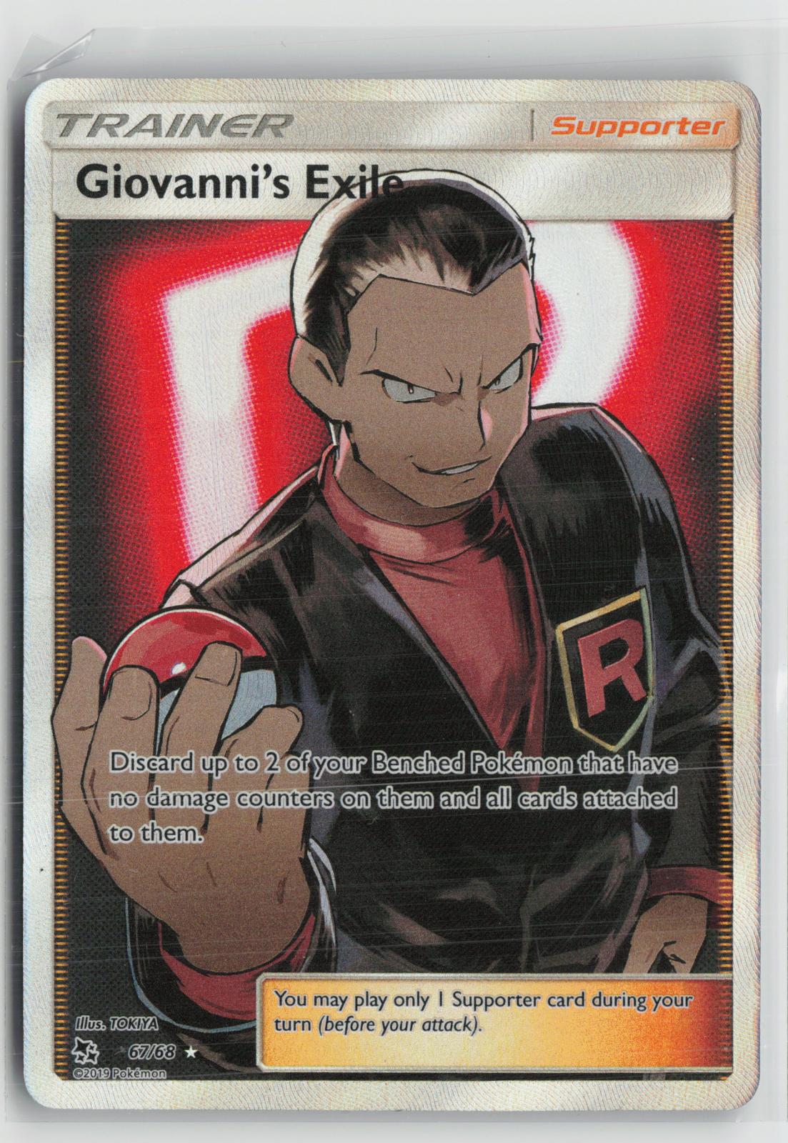 Giovanni's Exile 67/68 Ultra Rare Hidden Fates Pokemon NM