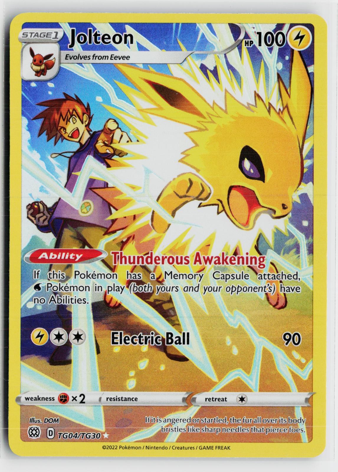 Jolteon TG04/TG30 Brilliant Stars Trainer Gallery NM Holo TG Pokemon
