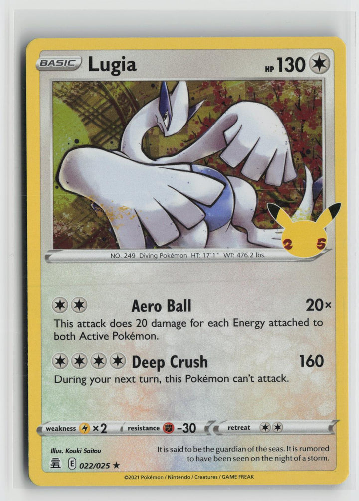Lugia 022/025 Rare Celebrations Pokemon Holo NM0