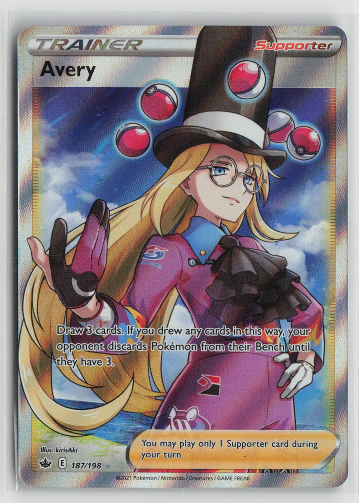 Avery 187/198 Ultra Rare Chilling Reign Pokemon Holo NM0