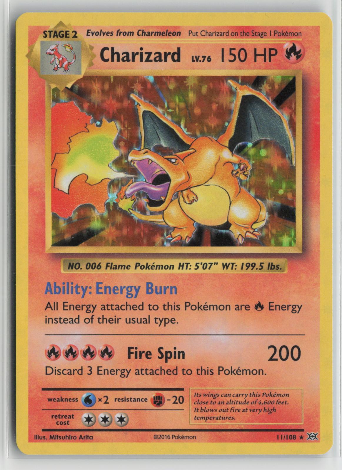 Charizard 11/108 Evolutions NM Holo R Pokemon