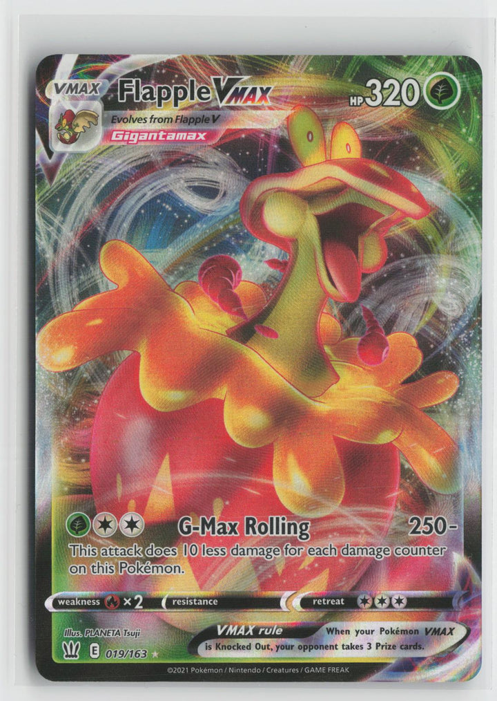 Flapple VMAX 019/163 Holo VMAX Rare Battle Styles Pokemon NM0