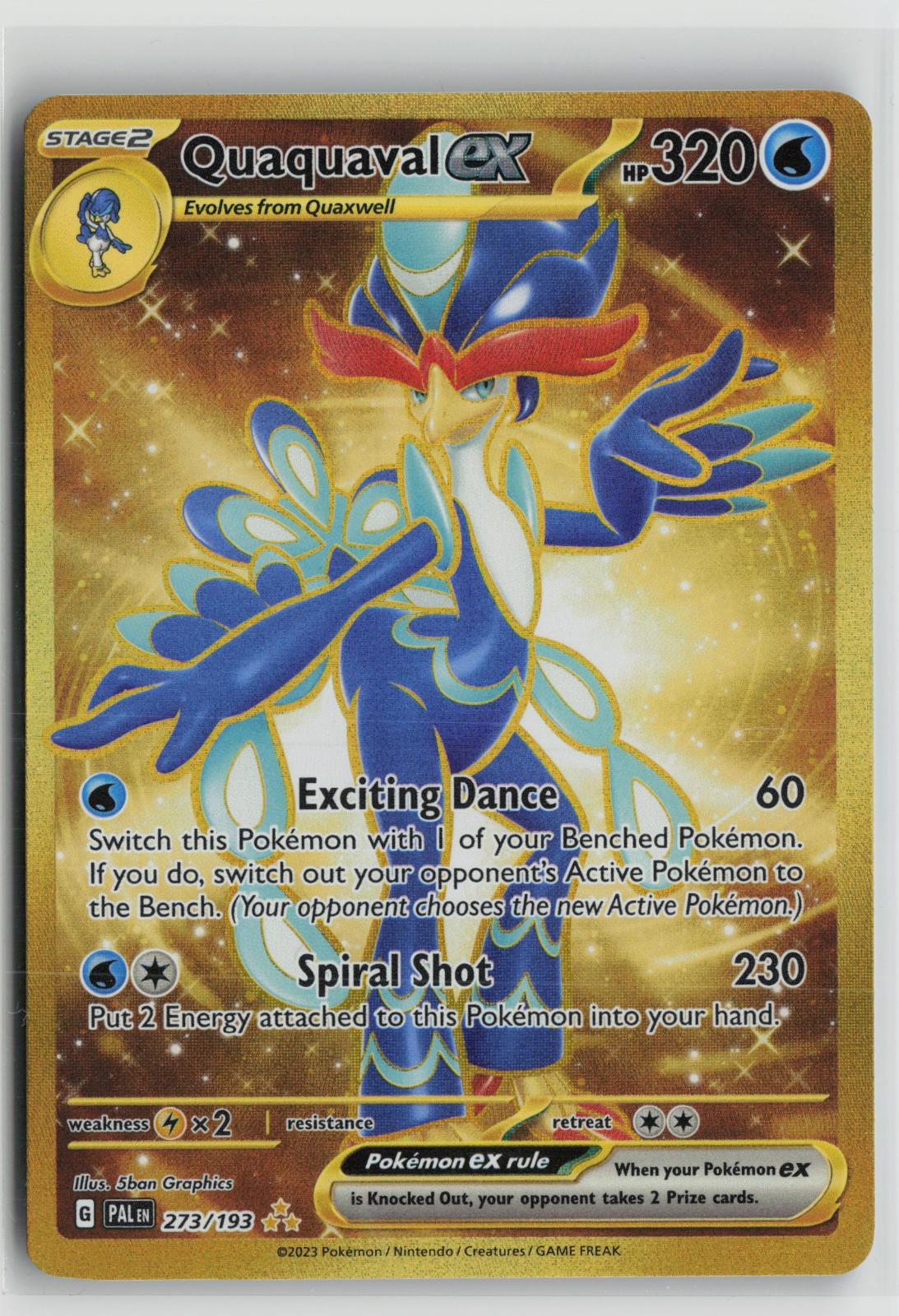 Quaquaval ex 273/193 Hyper Rare Paldea Evolved Pokemon Holo NM