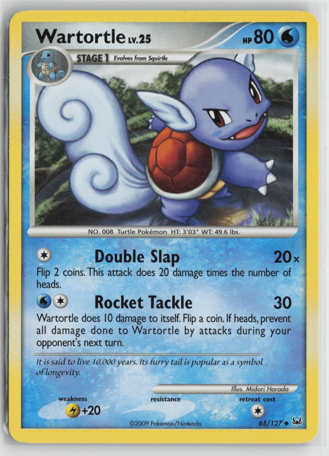 Wartortle 65/127 Uncommon Platinum Pokemon NM