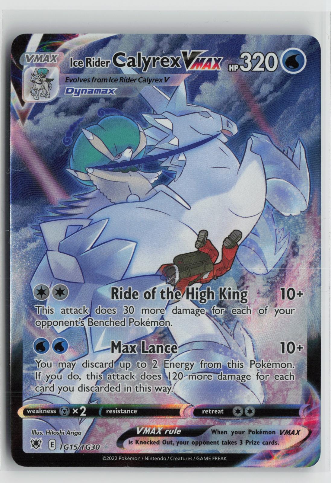 Ice Rider Calyrex VMAX TG15/TG30 Astral Radiance Trainer Gallery NM Holo Pokemon
