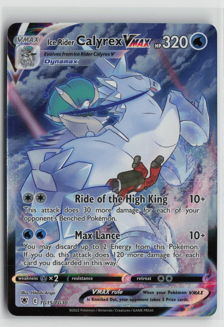 Ice Rider Calyrex VMAX TG15/TG30 Astral Radiance Trainer Gallery NM Holo Pokemon0