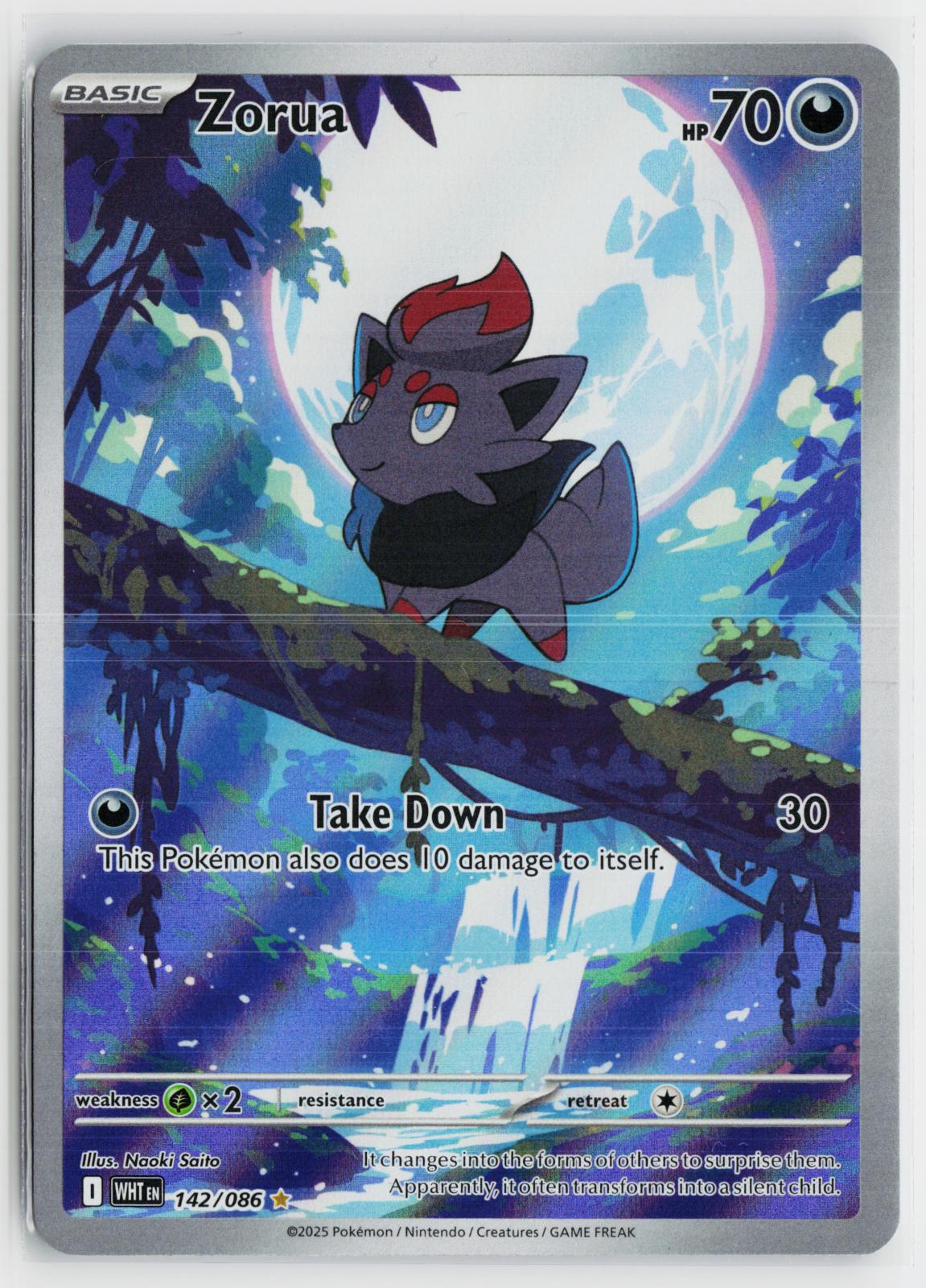 Zorua 142/086 White Flare NM Holo IR Pokemon