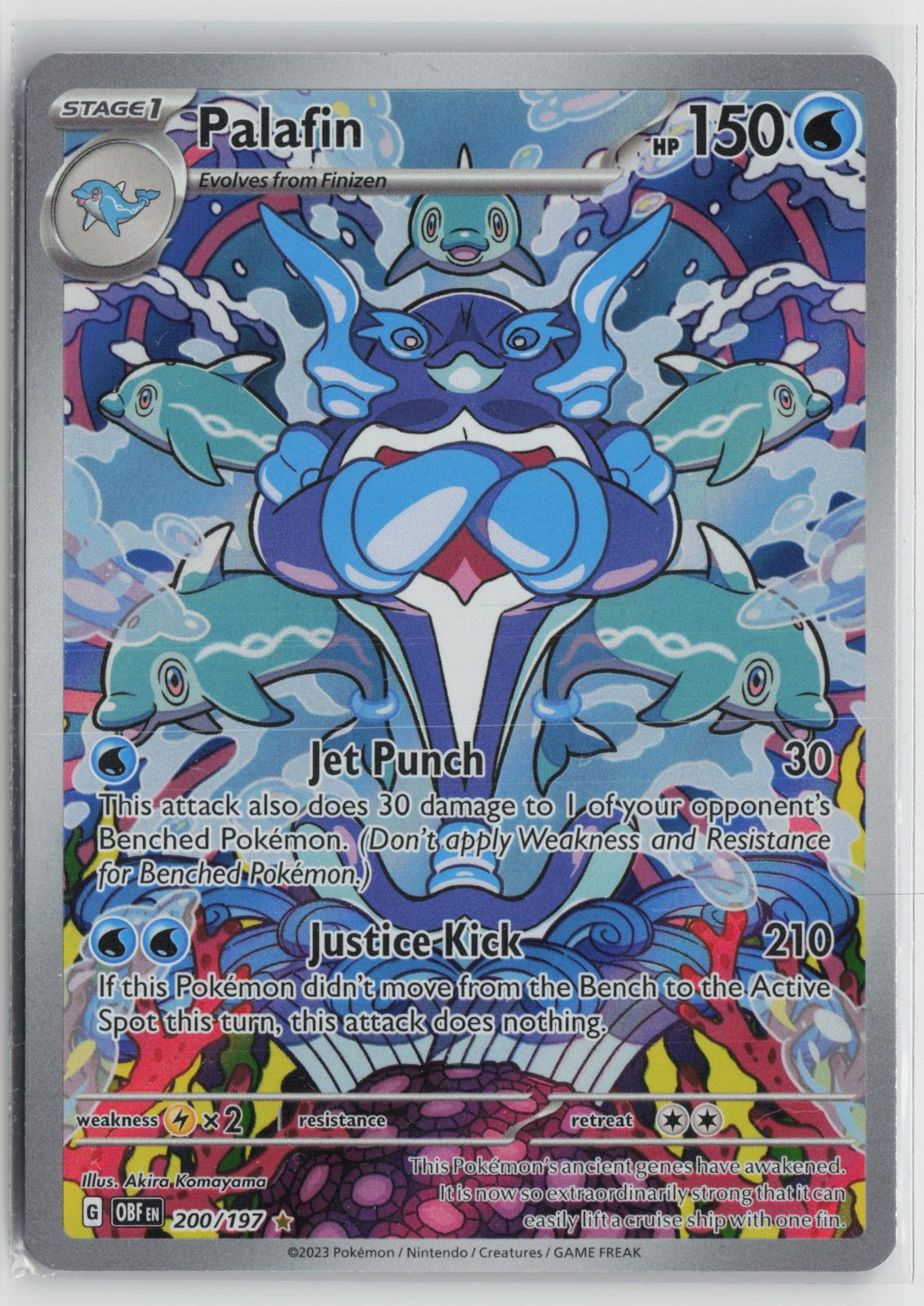 Palafin 200/197 Illustration Rare Obsidian Flames Pokemon Holo NM