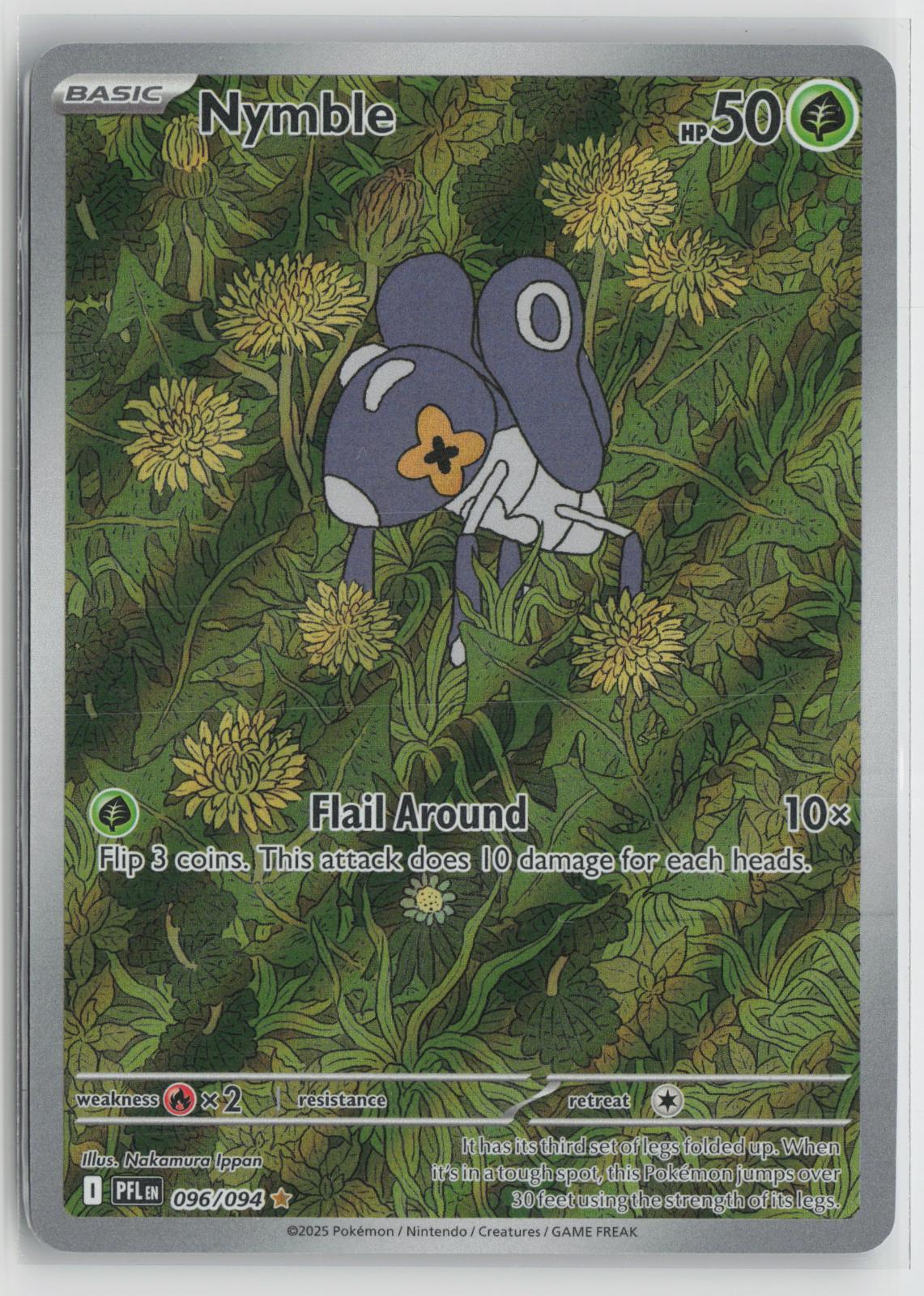Nymble 096/094 Illustration Rare Phantasmal Flames Pokemon NM