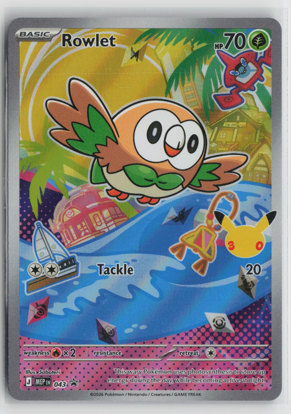 Rowlet 043 ME: Mega Evolution Promo NM Holo P Pokemon