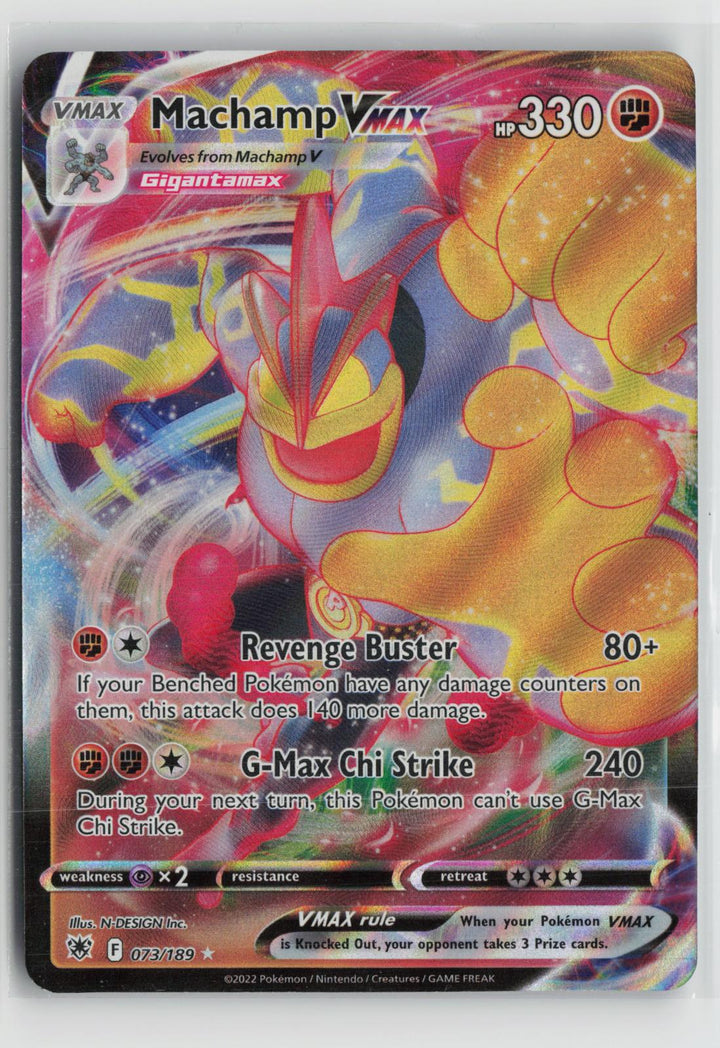 Machamp VMAX 073/189 Holo VMAX Rare Astral Radiance Pokemon NM0