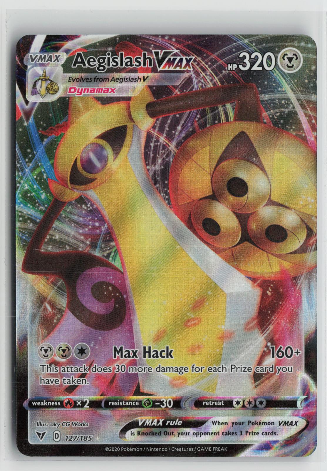 Aegislash VMAX 127/185 Vivid Voltage NM Holo VMAX Rare Pokemon