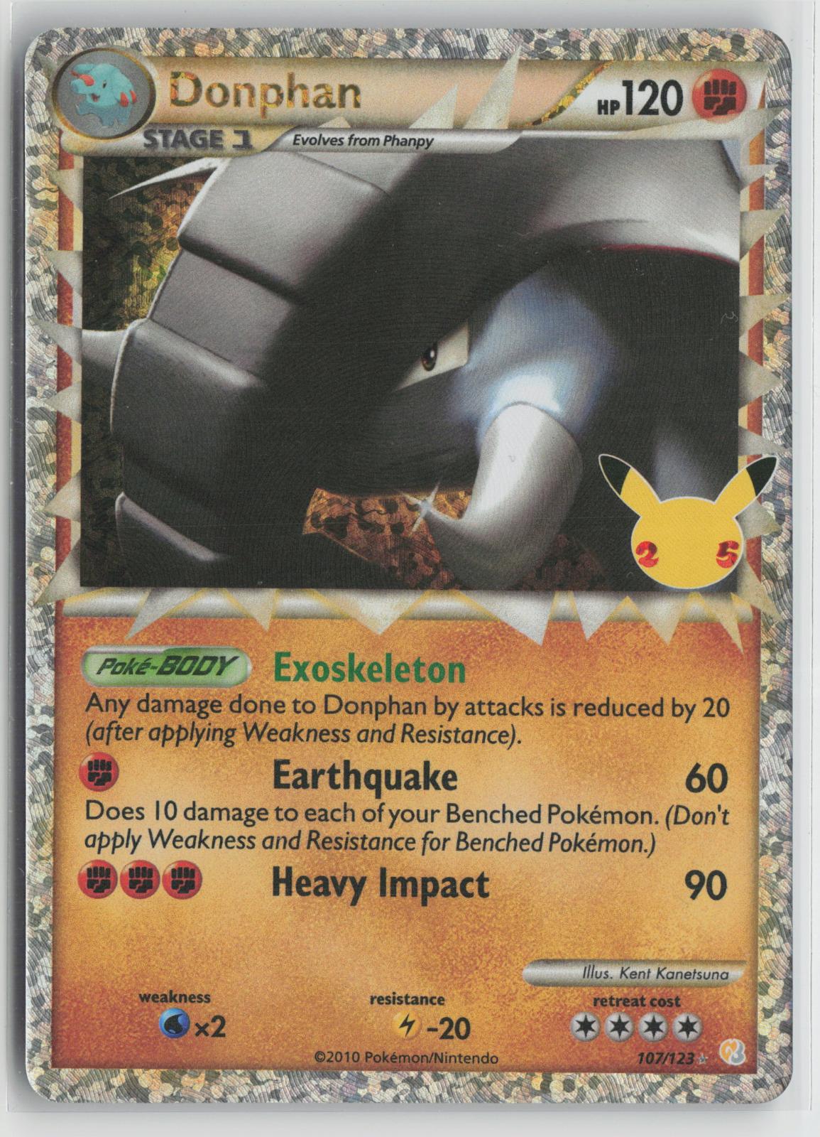 Donphan 107/123 Classic Collection Celebrations: Classic Collection Pokemon NM