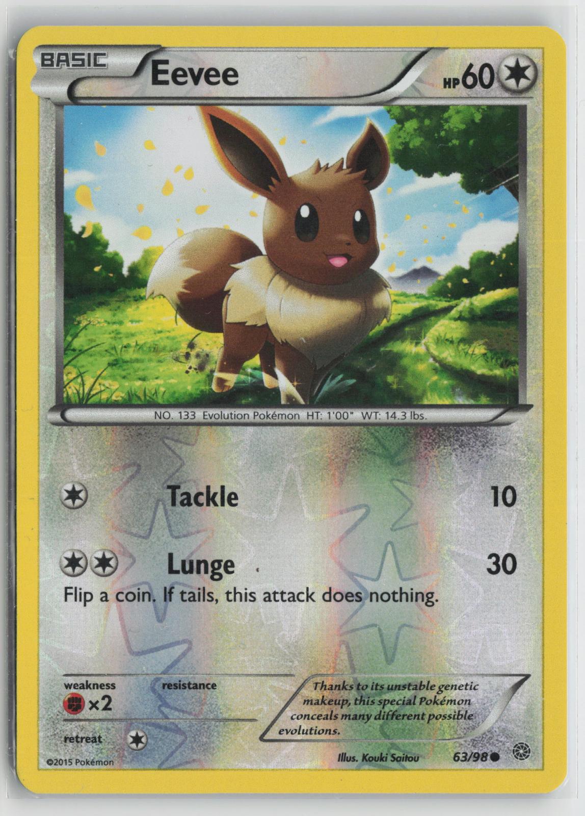 Eevee 63/98 Common Ancient Origins Pokemon NM