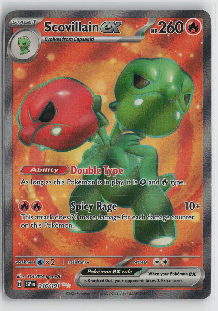 Scovillain ex 216/191 Ultra Rare Surging Sparks Pokemon Holo NM0