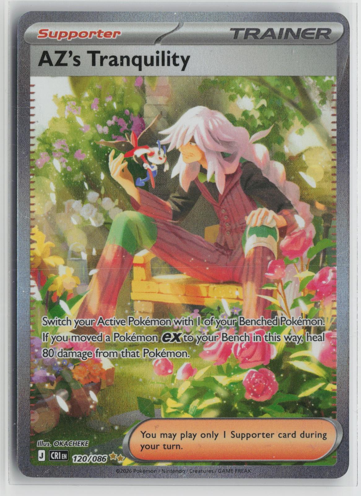 AZ's Tranquility 120/086 Holo Special Illustration Rare Chaos Rising Pokemon NM