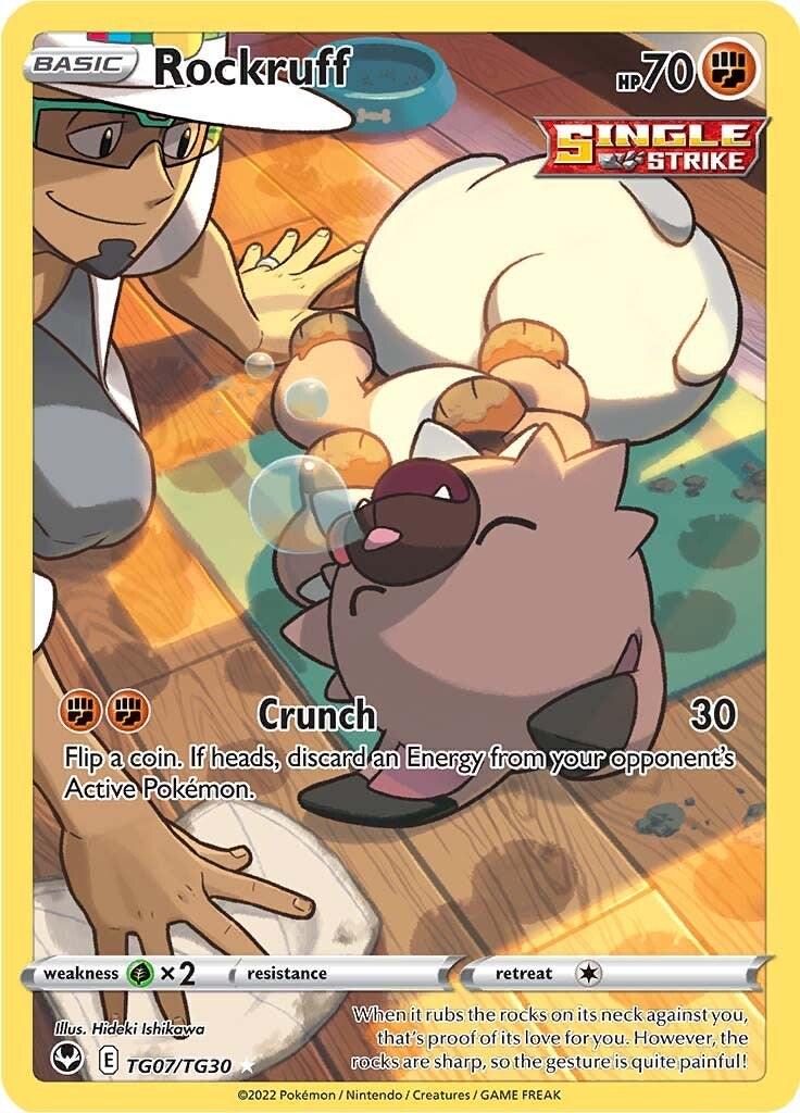 Rockruff TG07/TG30 Silver Tempest Trainer Gallery NM Holo TG Pokemon