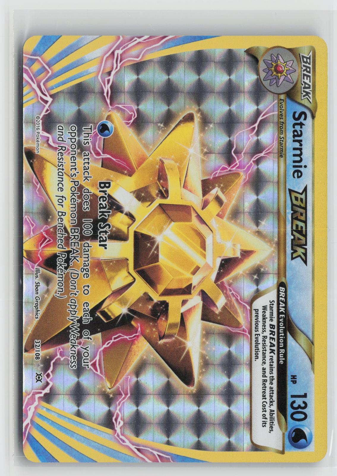 Starmie BREAK 32/108 BREAK Rare Evolutions Pokemon NM