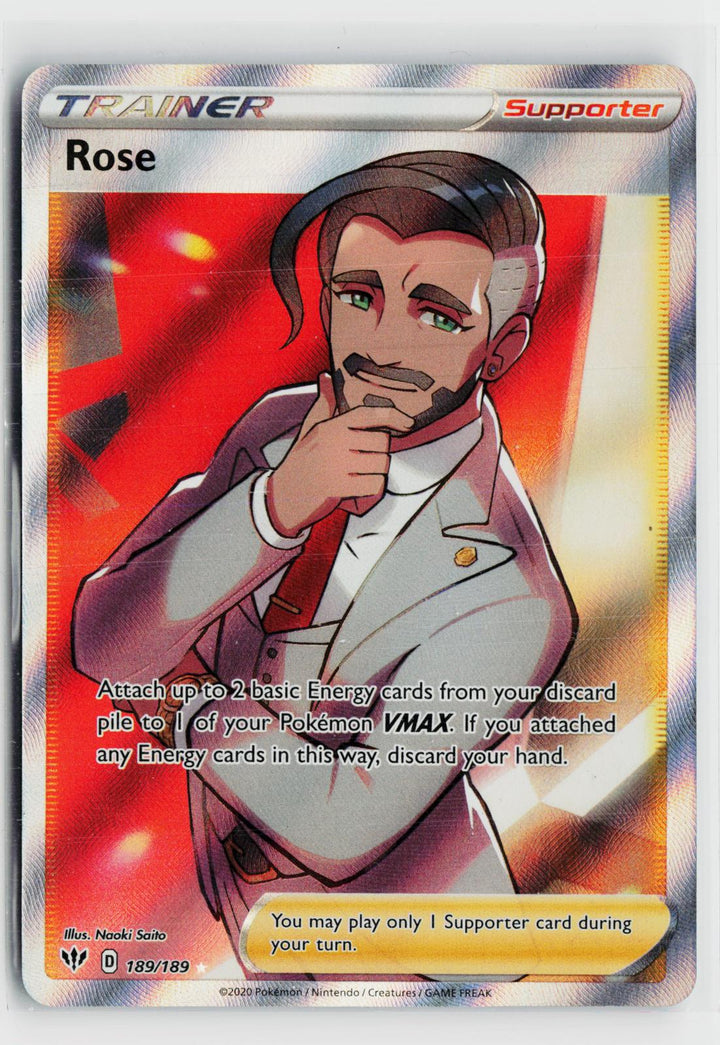 Rose 189/189 Darkness Ablaze NM UR Holo Pokemon0
