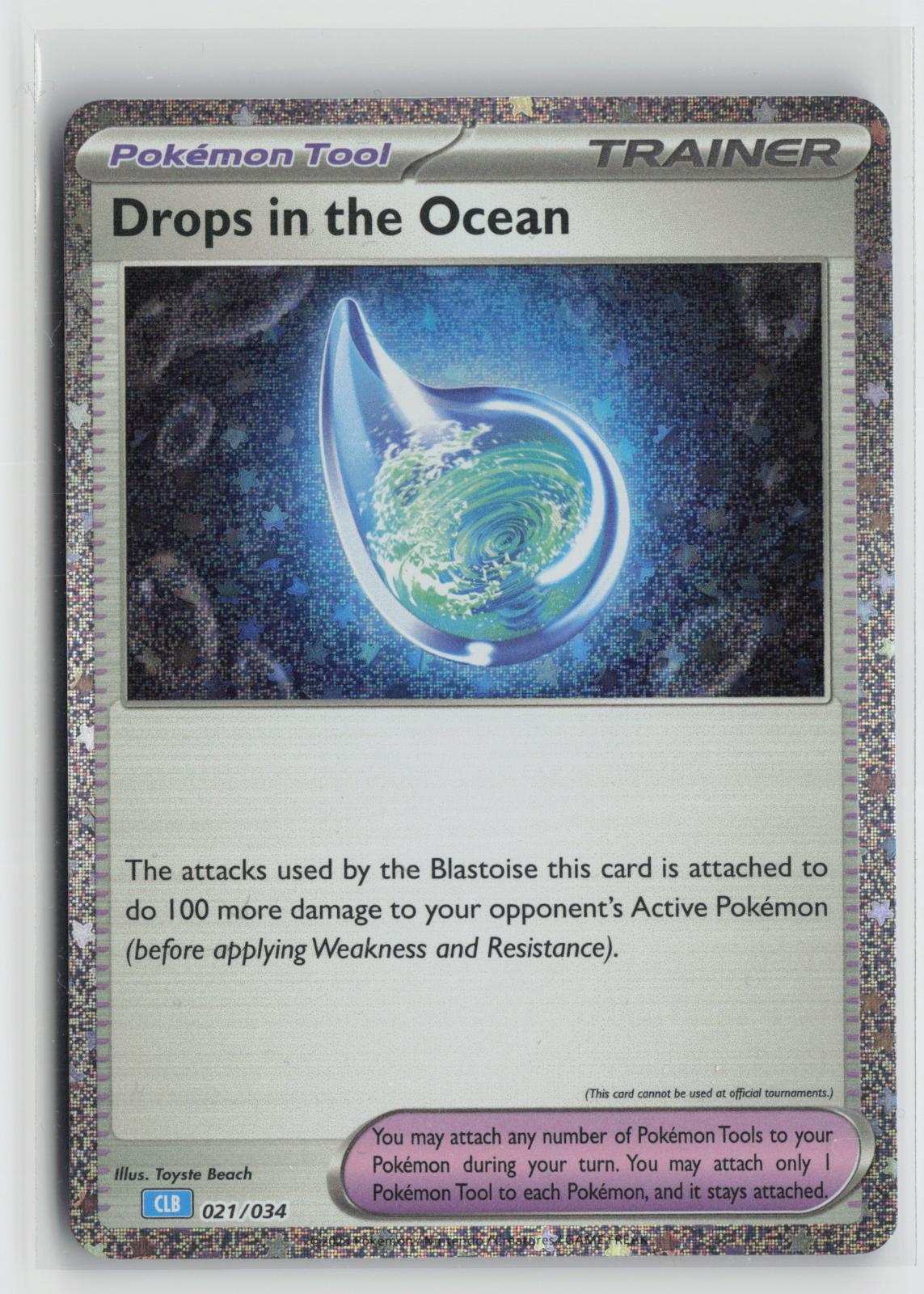 Drops in the Ocean 021/034 Holo Trading Card Game Classic Pokemon NM