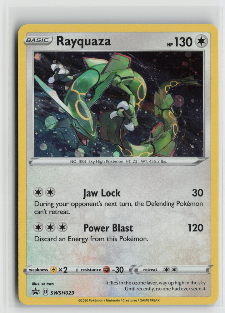 Rayquaza SWSH029 Holo Promo Sword & Shield Promo Pokemon NM0