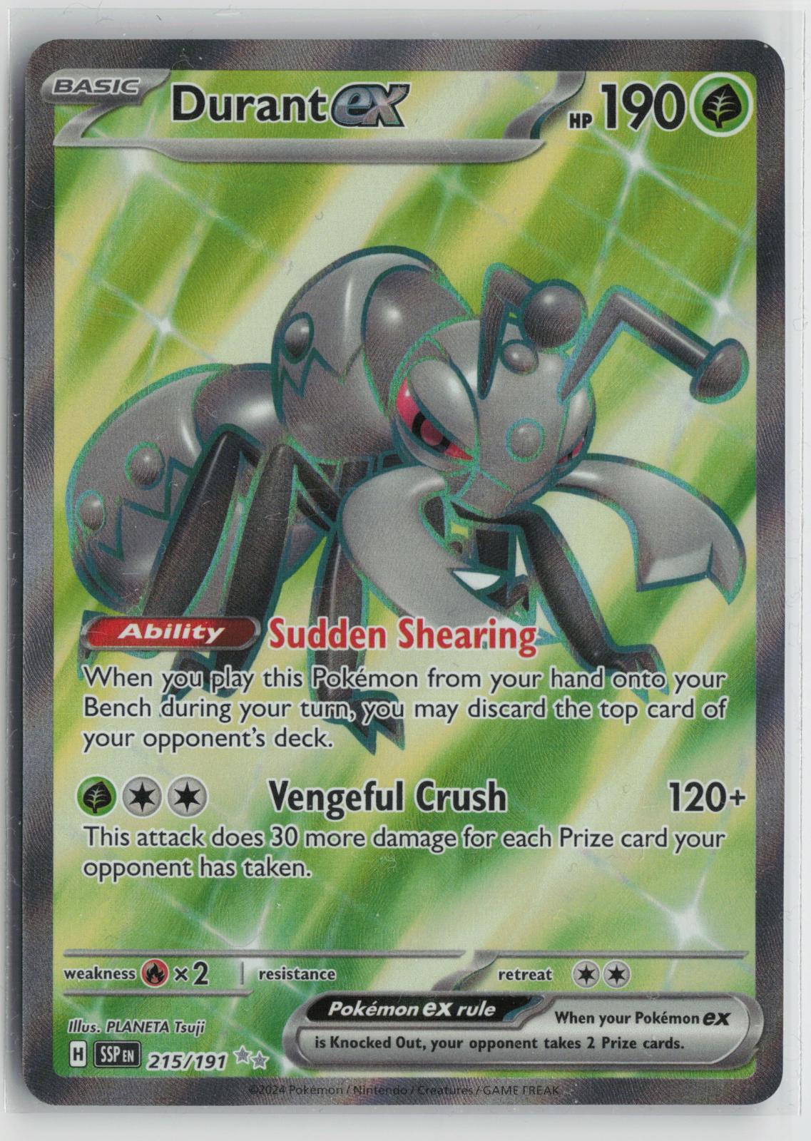 Durant ex 215/191 Ultra Rare Surging Sparks Pokemon Holo NM