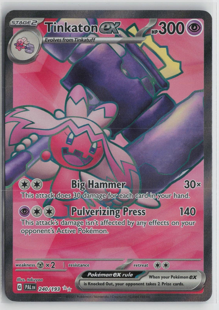 Tinkaton ex 240/193 Ultra Rare Paldea Evolved Pokemon NM0