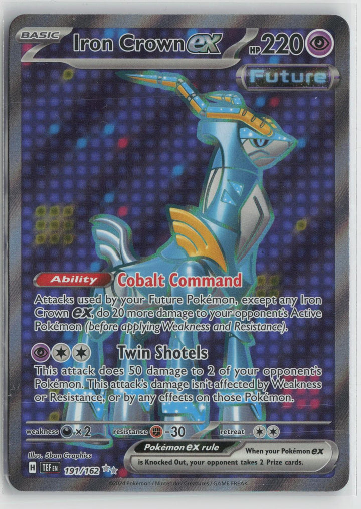 Iron Crown ex 191/162 Ultra Rare Temporal Forces Pokemon Holo NM0