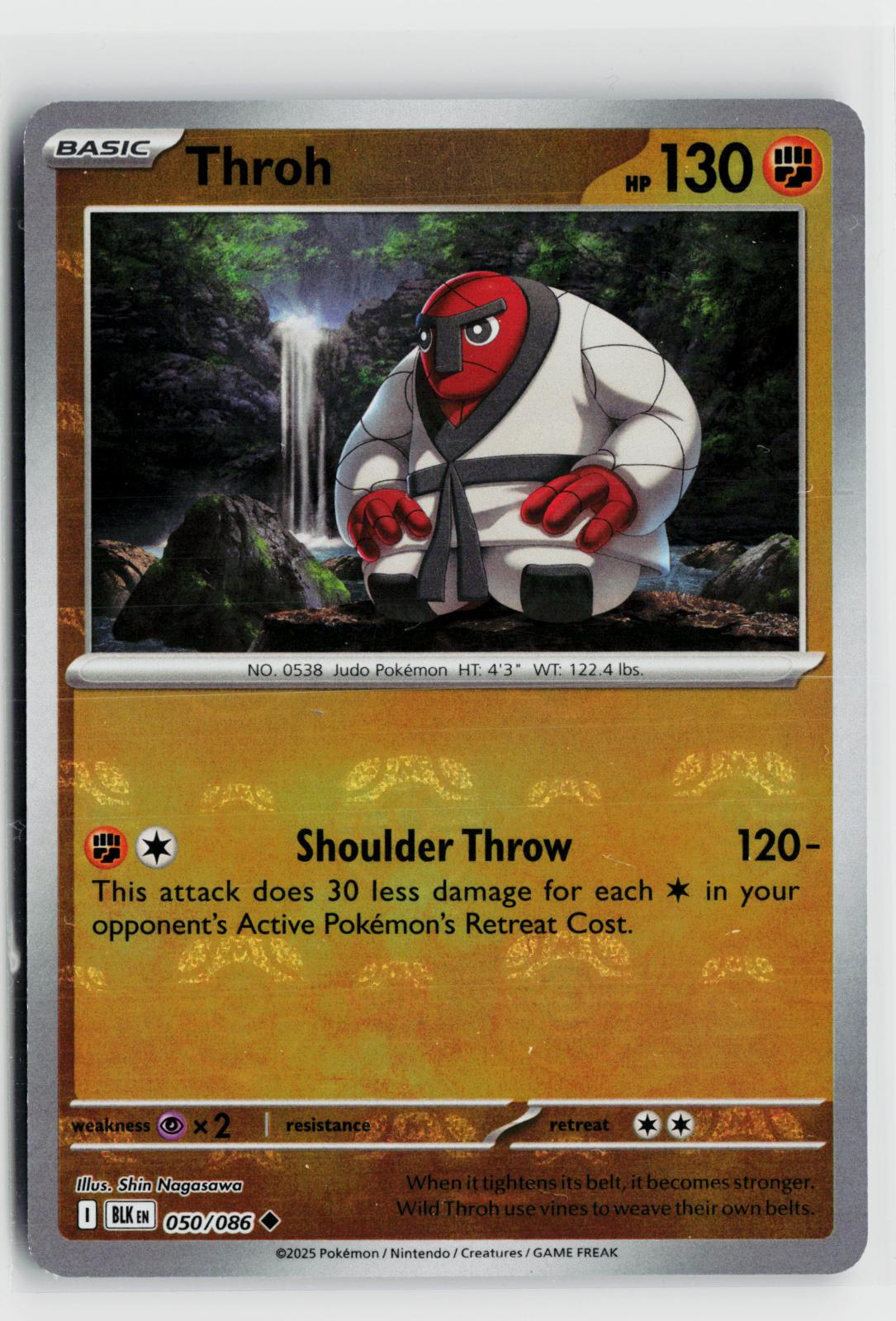 Throh (Master Ball Pattern) 050/086 Black Bolt NM UC Holo Pokemon